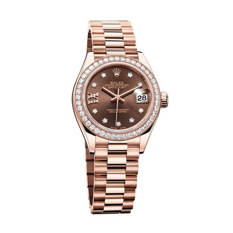 rolex oyster 28mm everose gold and diamonds|Rolex mother of pearl watch.